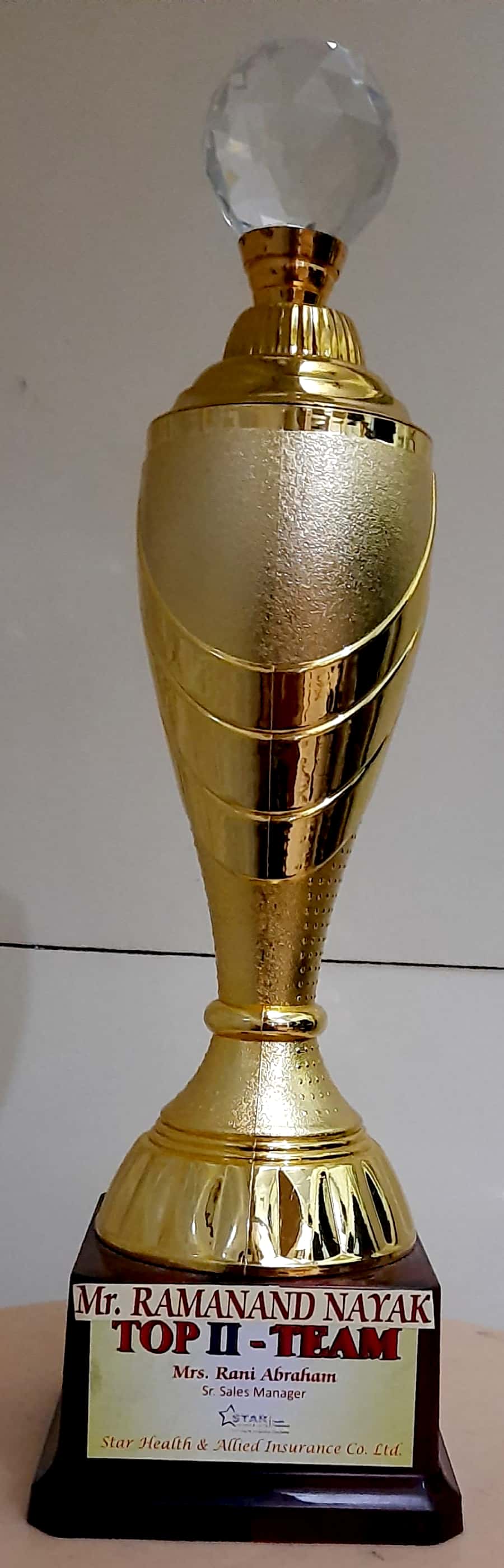 Trophy from Star Health